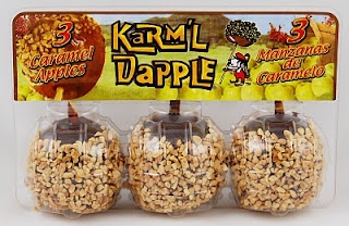 Karm'l Dapple brown caramel peanut, three count