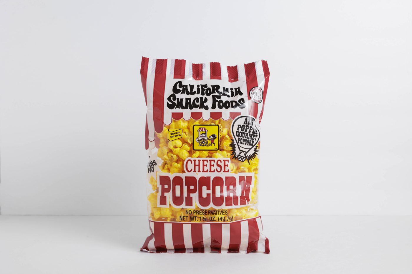 California Snack Foods Cheese Popcorn, 1.75 oz bag