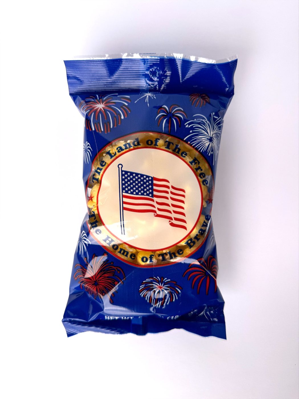 4th of July flag popcorn bag